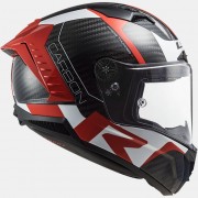 Casque LS2 FF805 Thunder Racing 1 Carbon Rouge Blanc