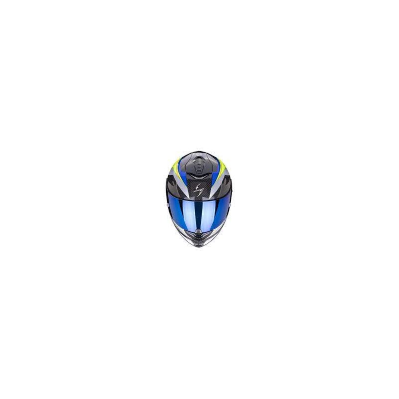 Casque Scorpion Exo-1400 Carbon Air Legione Bleu Jaune Fluo