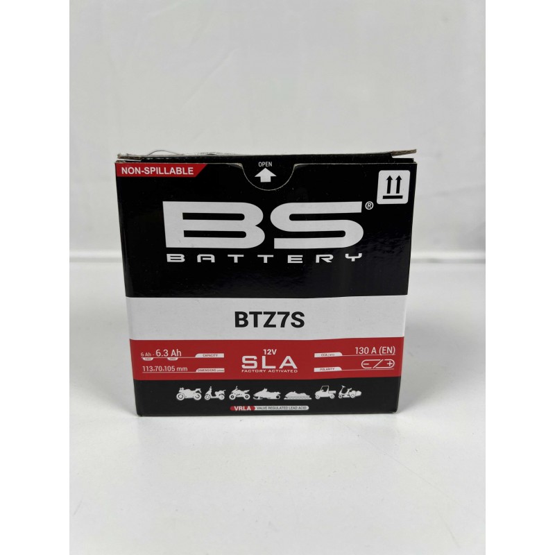 BS-BTZ7S-SLA Factory Activated Sealed Motorcycle Battery – Fits Honda 125 PCX, 12V, 6Ah, 130 CCA