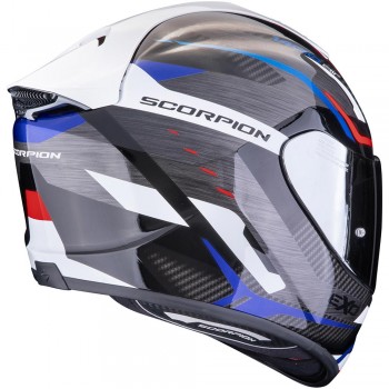 Casque Moto Intégral Scorpion Exo-1400 Evo II Air Accord Noir Blanc Bleu