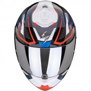 Casque Moto Intégral Scorpion Exo-1400 Evo II Air Accord Noir Blanc Bleu