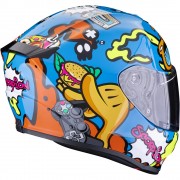 Casque  moto integral Enfant Scorpion Exo-JNR Air FUN Bleu Orange