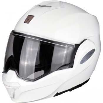 Casque moto modulable Scorpion Exo-Tech Evo Solid Blanc Brillant
