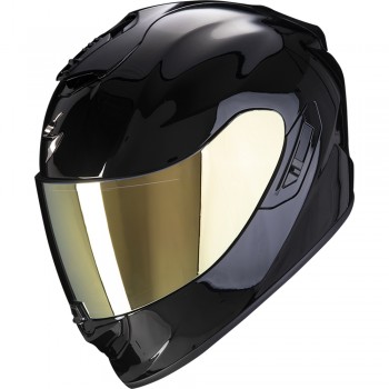 Casque moto integral Scorpion Exo-1400 Evo Air Solid Noir Brillant