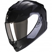 Casque moto integral Scorpion Exo-1400 Evo Carbon Air Solid Noir Brillant