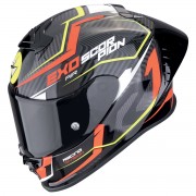 Casque moto integral Scorpion EXO-R1 Evo II Air Coup Noir Rouge Jaune fluo