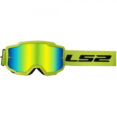 Masque moto cross LS2 Charger Jaune fluo