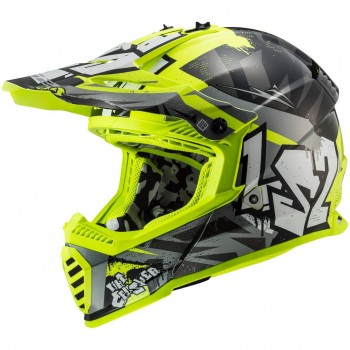 casque cross enfant ls2 MX437 Fast Evo 2 Mini jaune