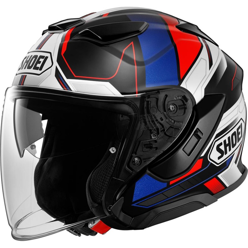 Casque Jet SHOEI J-Cruise 3 Whizzy tc-10 Noir Blanc Bleu Rouge