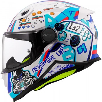 Casque Moto Integral Enfant LS2 FF812 Kid Next Level Blanc