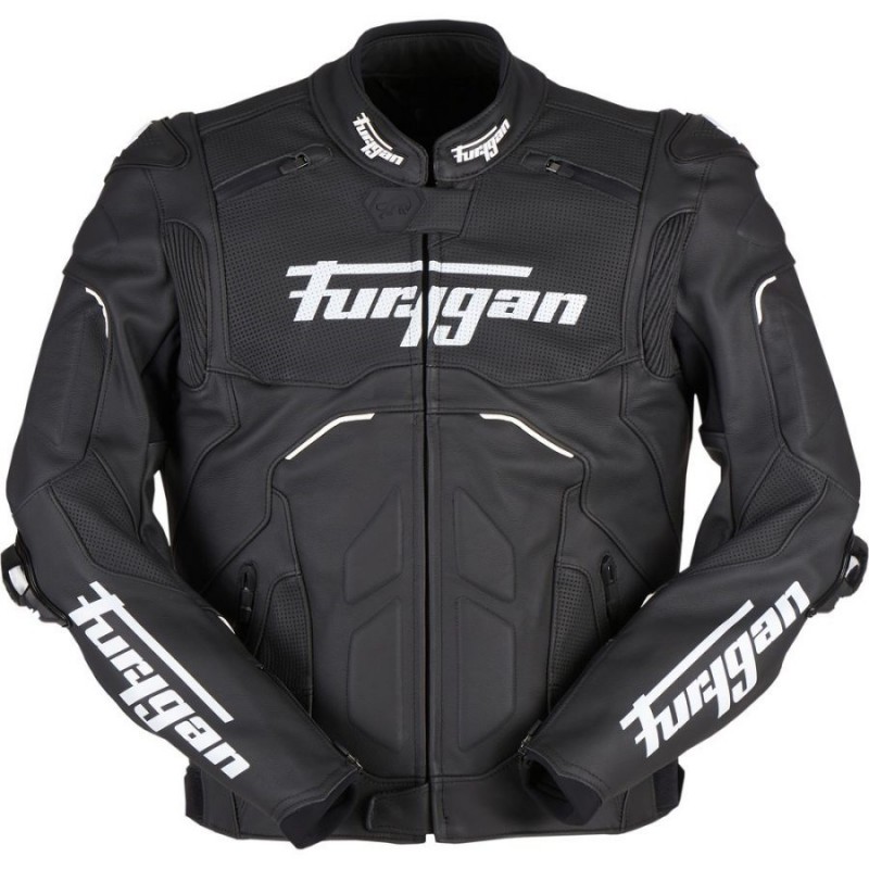 Blouson Moto Cuir Furygan Raptor Evo 2 Noir Blanc XL