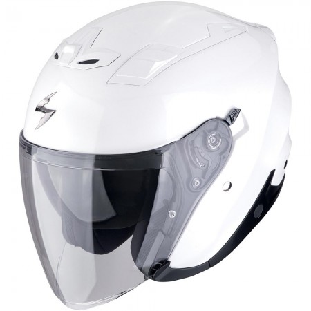 Casque Moto Jet Scorpion Exo-Z1 Solid Blanc Brillant