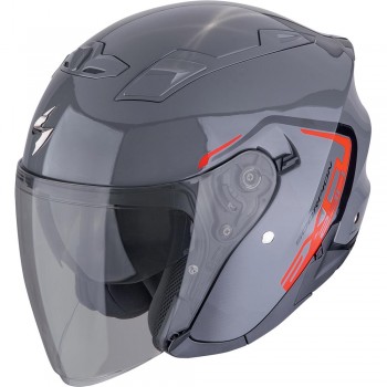 Casque Moto Jet Scorpion Exo-230 CIT-E Gris Rouge