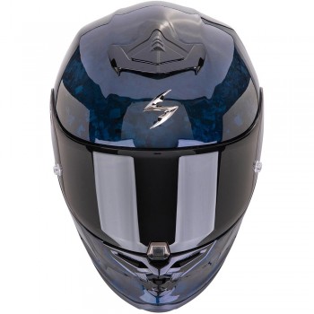 Casque Moto Integral Scorpion EXO-R1 Evo Carbon Air Onyx bleu