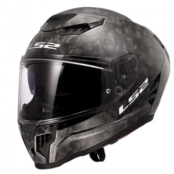 Casque moto LS2 FF807 Dragon Carbon Forged carbone noir racing