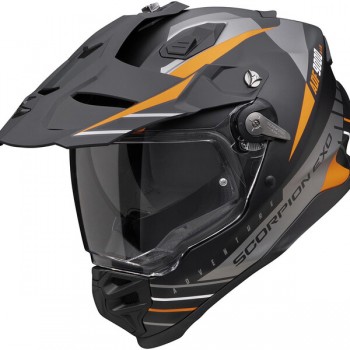 Casque Scorpion ADF-9000 Air Feat Noir Mat Orange