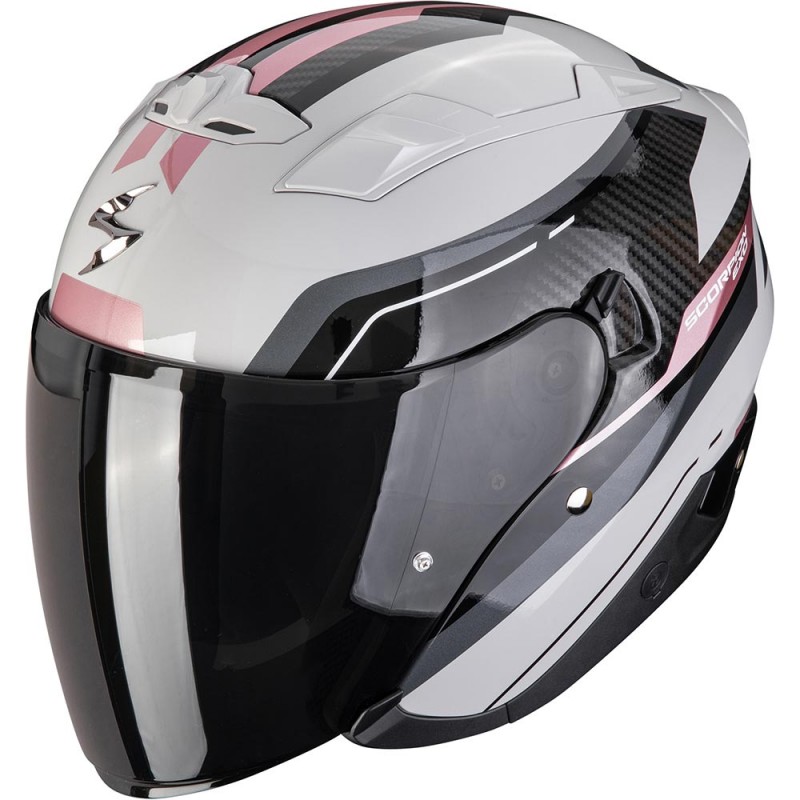 Casque moto jet Scorpion EXO-230 Hipe Gris Rose